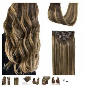 Goo Goo Hair Extensions Caramel Blonde Balayage Classic Clip in Extensions